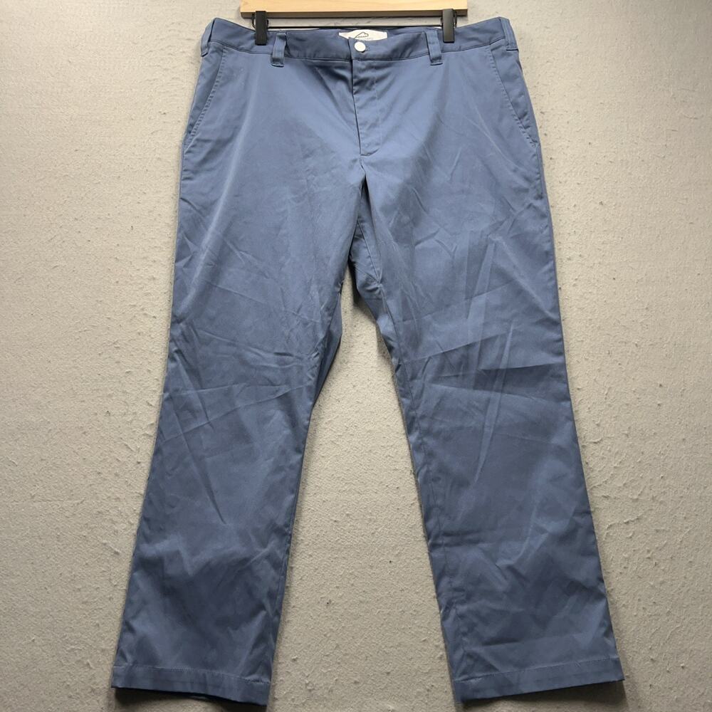 Bluffworks Chino Pants Mens Size 37x28 Light Blue Regular Fit Made in USA